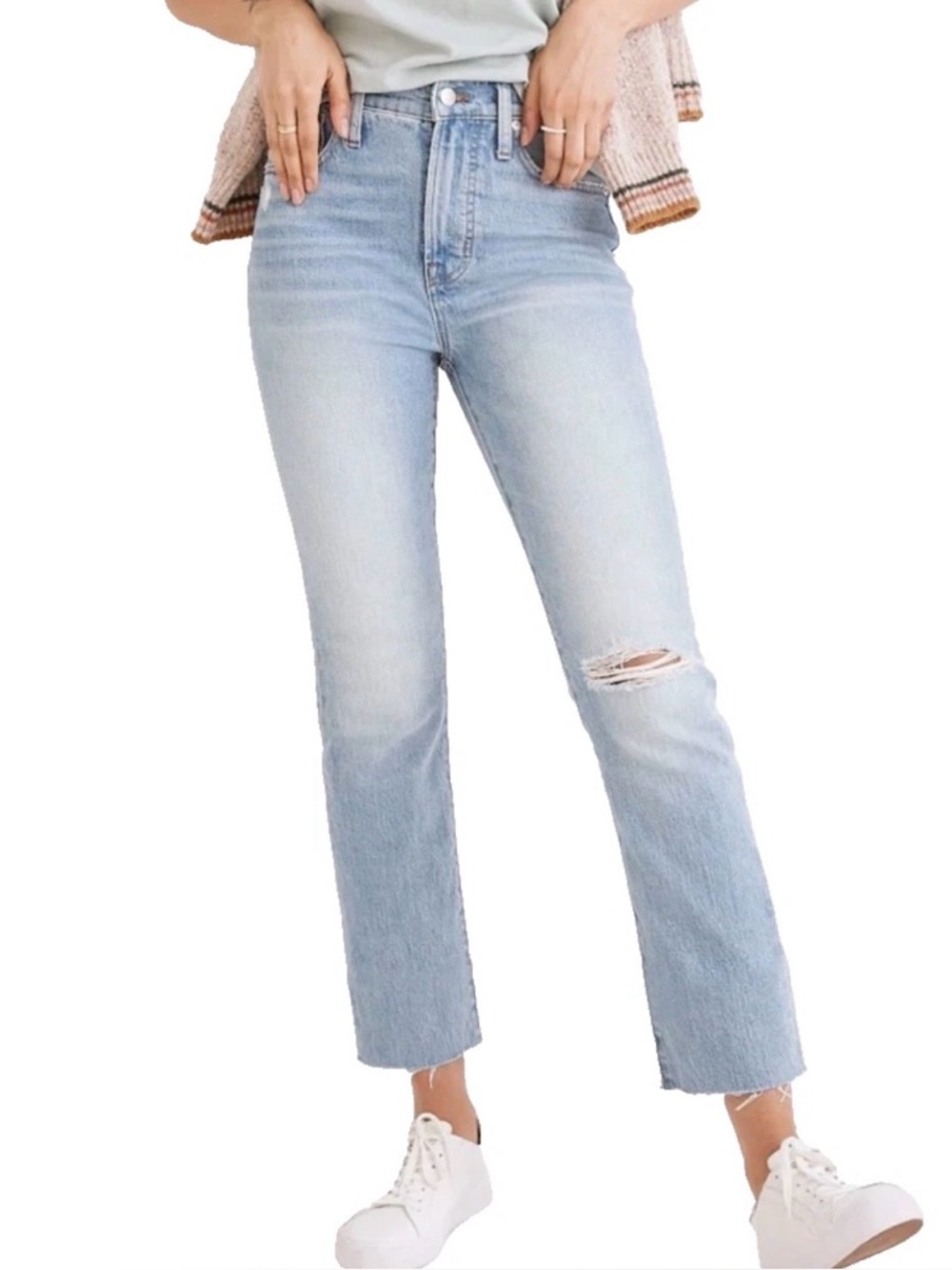 Madewell Light Wash Distressed The Perfect Vintage Jeans 27